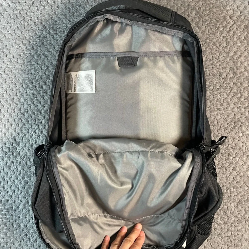 The North Face Jester Backpack Black/White 28L School Travel Water Repellent